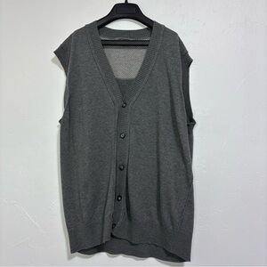 Johnston & Murphy Men's Medium 100%  Pima Cotton Vest Gray Career Office Dress